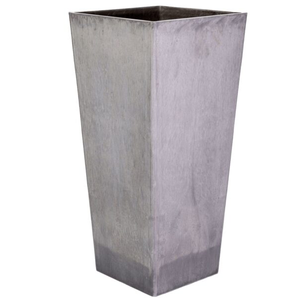 Fanno-Sustainable Tall Tapered Square Planter 70cm Durable Recycled Plastic Concrete