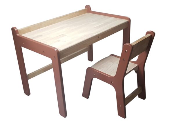 Fanno-Wooden Child Study Desk Set with Chair for Small Children Compact Design