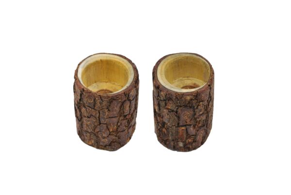 Fanno-Natural Wooden Egg Cup Set of 2 for Dining and Meal Preparation Decor