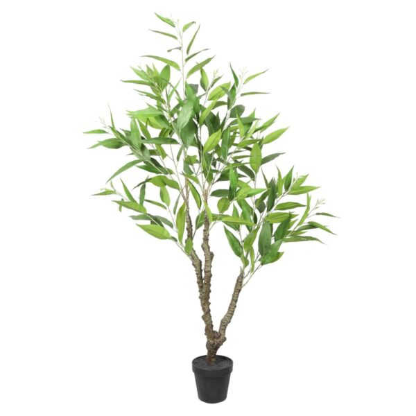 Fanno-Potted Artificial Eucalyptus Tree 120cm Handmade Faux Australian Gumtree Indoor Decor