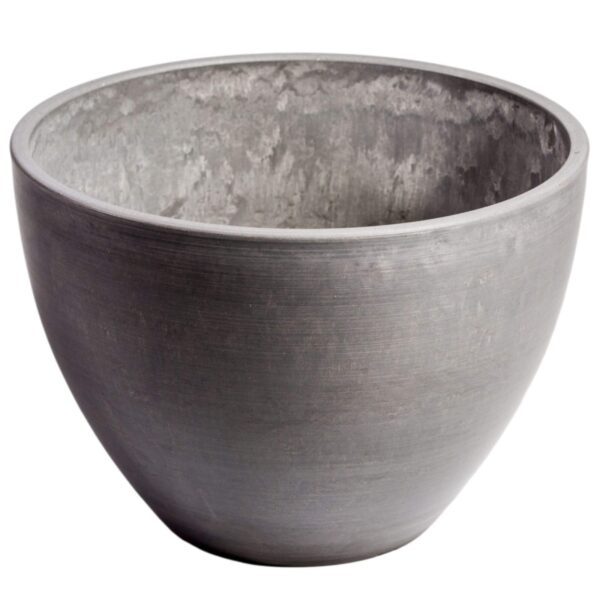 Fanno-Vintage Grey Planter Bowl 30cm Durable Recycled Plastic for Indoor Outdoor Plants