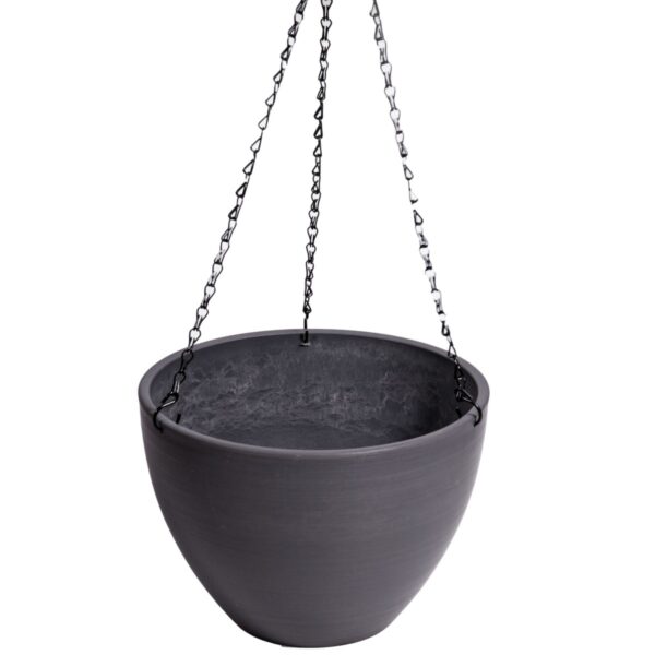 Fanno-Hanging Plant Pot with Chain 30cm Durable Recycled Plastic Indoor Outdoor Use