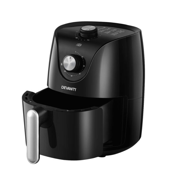 Fanno-2.5L Air Fryer with Non-Stick Pan and Timer for Healthy Cooking and Snacks