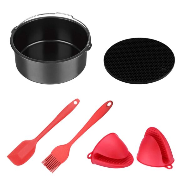 Fanno-8-Inch Air Fryer Accessory Baking Set with Cake Tin Silicone Mat and Spatula