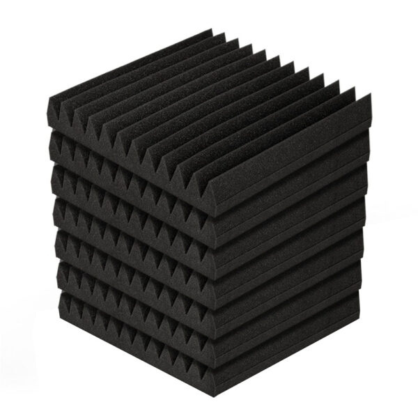 Fanno-Set of 20 Black 12 Tooth Acoustic Foam Soundproofing Panels for Studios