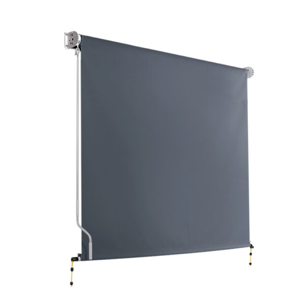 Fanno-Retractable Screen Shade for Home Patio Garden UV Tear Resistant 1.5m x 2.5m Grey