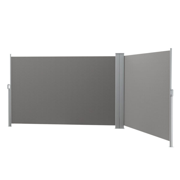 Fanno-Retractable Double-Sided Awning 2x6m UV Resistant Steel Frame Outdoor Privacy Screen