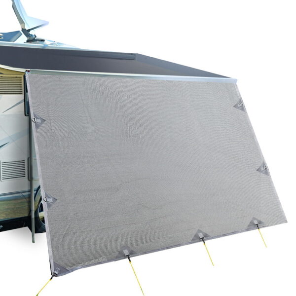 Fanno-Privacy Screen Roll Out Awning 3.4x1.95M UV Protection Sun Shade Grey