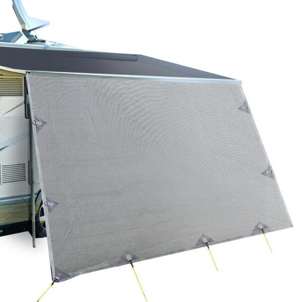 Fanno-Privacy Screen Roll Out Awning 4.6x1.95M UV Protection Sun Shade Grey