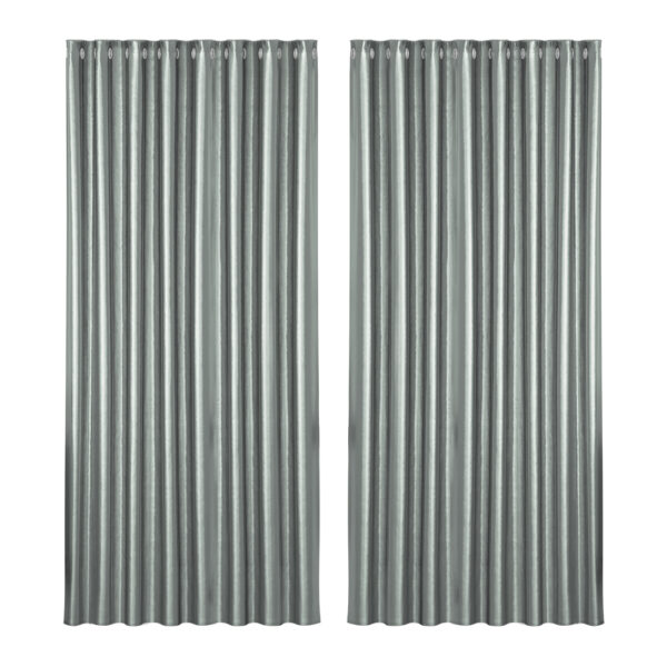 Fanno-Blockout Curtains Eyelet 300x230cm Grey Thermal Insulation Noise Reduction Panels