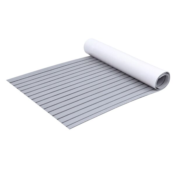 Fanno-EVA Boat Flooring Mat Self-Adhesive Anti-Slip Weather-Resistant Light Grey 240x90cm