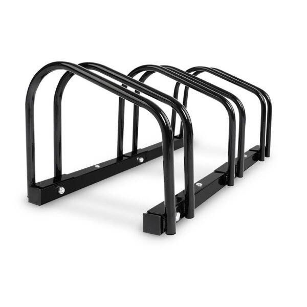 Fanno-Portable Bike Parking Rack for 3 Bikes Freestanding Steel Storage Black