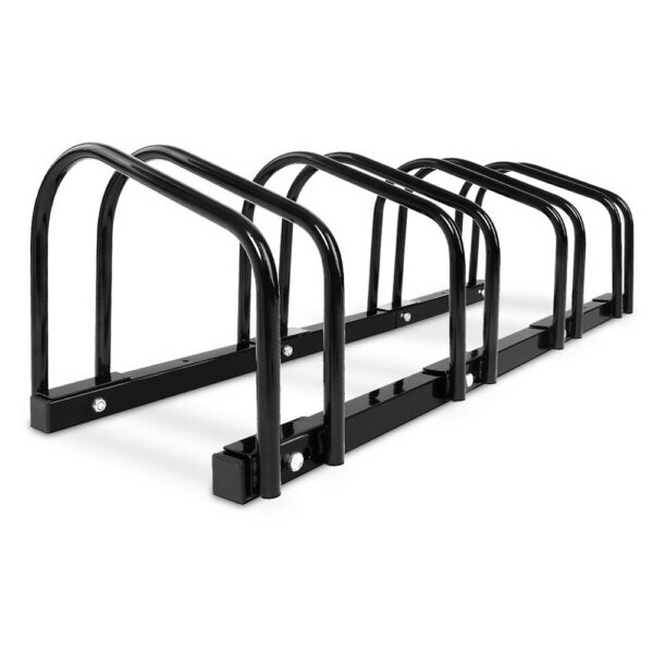 Fanno-Portable Bike Parking Rack for 4 Bikes Freestanding Steel Storage Black