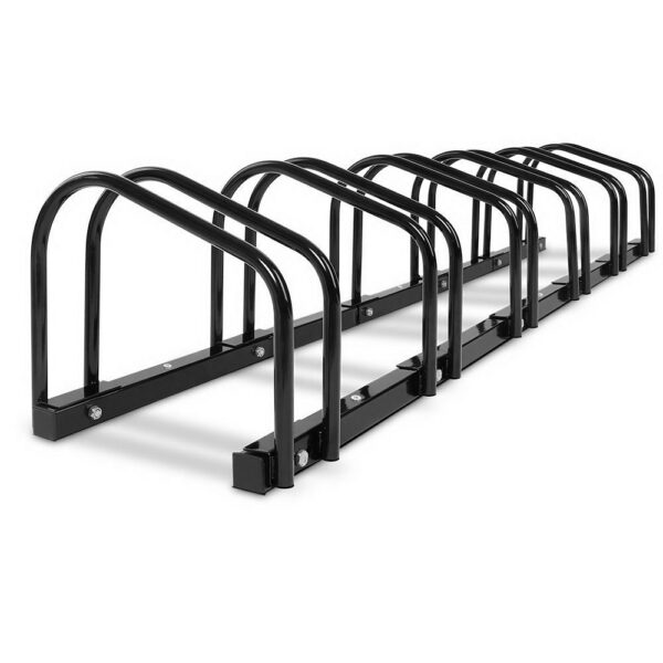 Fanno-Portable Bike Parking Rack for 6 Bikes Freestanding Steel Storage Black