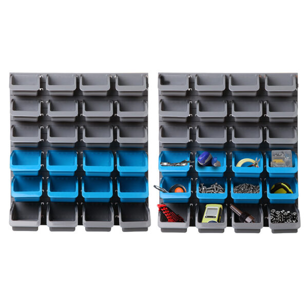 Fanno-Storage Bin Rack Wall Mounted Organizer for Tools and Accessories 48 Bins