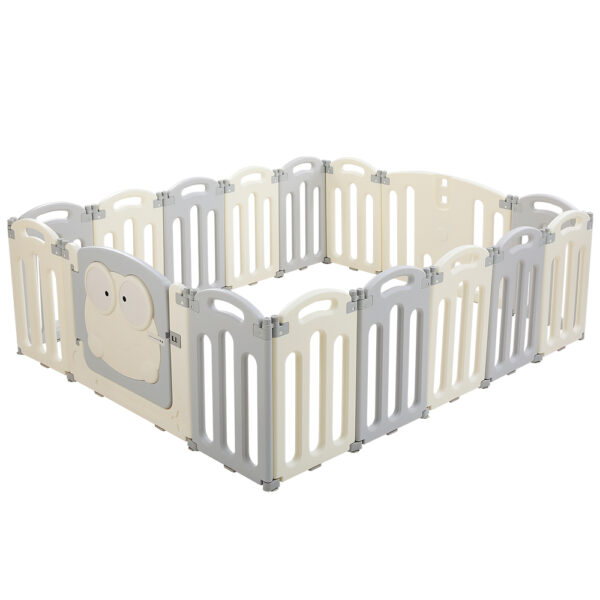 Fanno-Foldable Baby Playpen 16 Panels Child Safety Fence Portable Activity Center