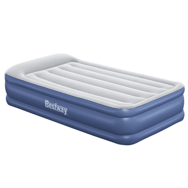 Fanno-Single Air Bed Inflatable Mattress with Built-in Pump and Carry Bag for Comfort