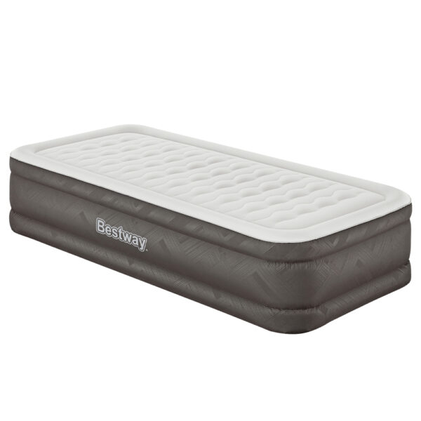 Fanno-Single Air Bed Inflatable Mattress with Built-in Pump for Indoor Outdoor Use