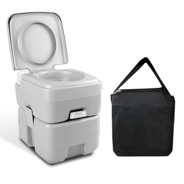 Fanno-20L Portable Camping Toilet Outdoor Flush Potty with Carry Bag for Travel