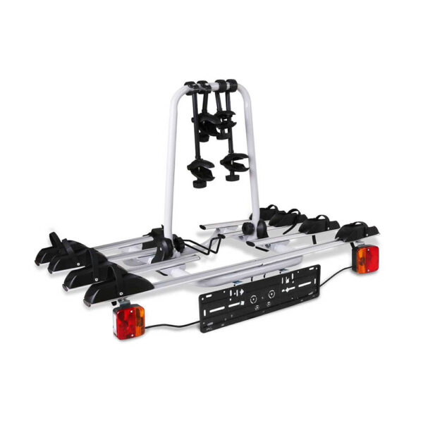 Fanno-Tow Bar Bike Carrier Rack for 4 Bikes Steel and Aluminium Black Silver