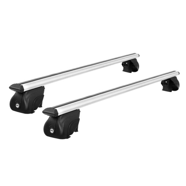 Fanno-Universal Car Roof Rack Aluminium Cross Bars Adjustable Holder 126cm Silver