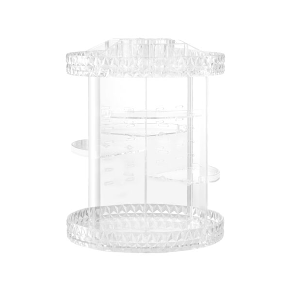 Fanno-Professional Makeup Case 360 Rotating Clear Acrylic Organizer Large Capacity Storage