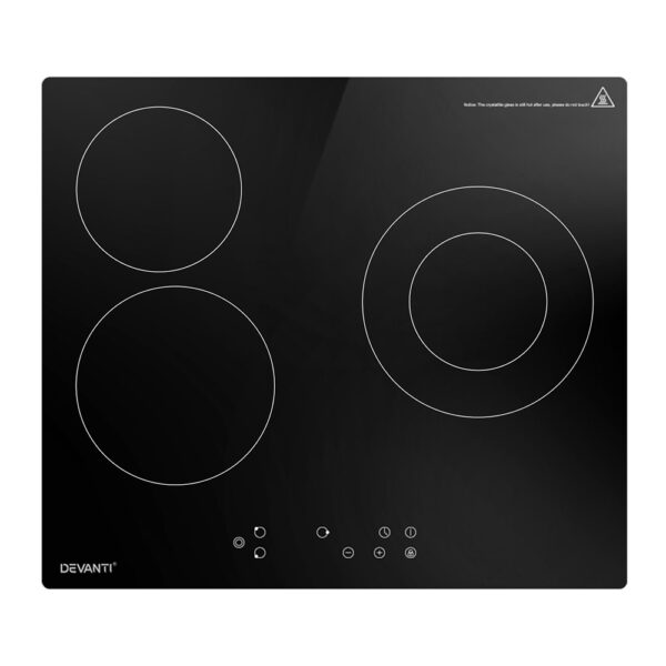 Fanno-Electric Ceramic Cooktop 60cm 4 Burner Touch Control Kitchen Hob 5200W