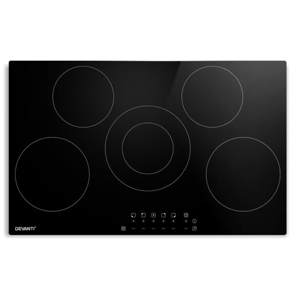 Fanno-90cm Electric Ceramic Cooktop with Touch Control and 6 Cooking Zones