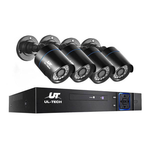 Fanno-CCTV Security Camera System 1080P HD 4 Channel with Night Vision and Motion Detection