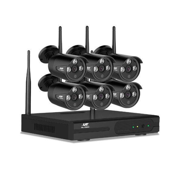 Fanno-Wireless Security Camera System 8 Channel NVR 3MP HD with 6  Cameras