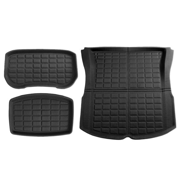 Fanno-NEW Tesla Model 3  2024 Boot Liner Rear Frunk Cargo Trunk Mats