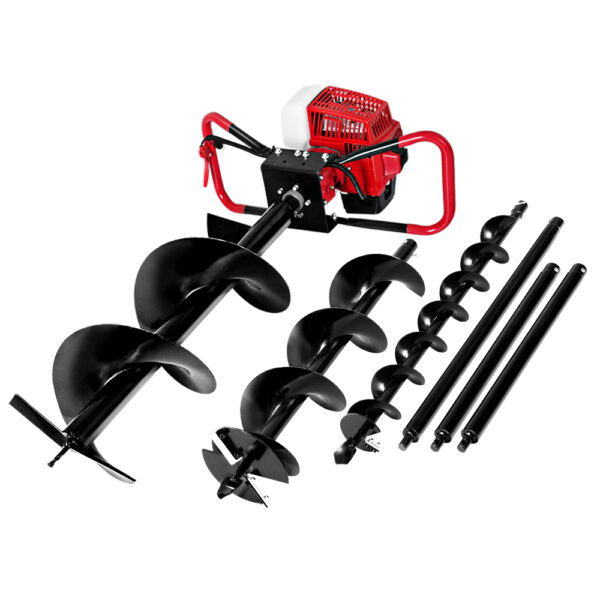 Fanno-Post Hole Digger 80CC Petrol Engine with Extensions and Auger Bits for Easy Digging