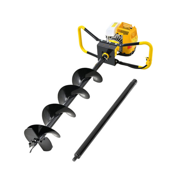 Fanno-Post Hole Digger 74cc Heavy Duty Steel Petrol Drill with Auger and Extension Kit