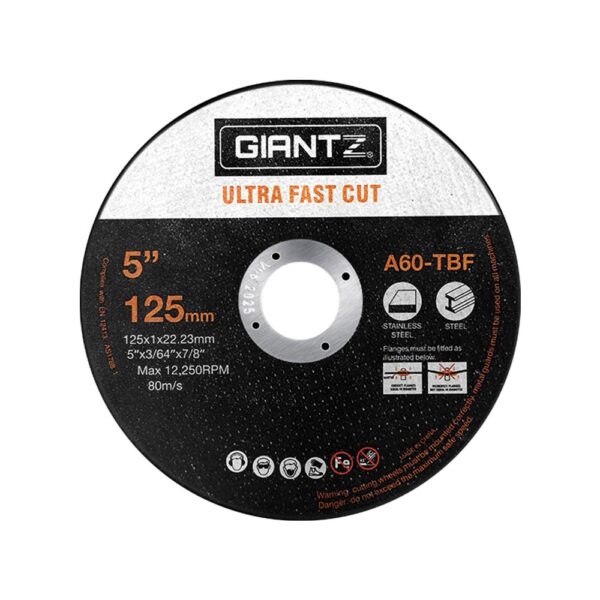 Fanno-5" Cutting Discs Pack of 100 for Angle Grinders Stainless Steel and Steel Cutting