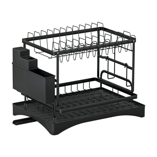 Fanno-2 Tier Dish Rack Detachable Drying Rack with Cutlery Holder for Kitchen Storage