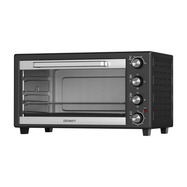 Fanno-60L Convection Oven Portable Electric Oven with Rotisserie and Timer Accessories