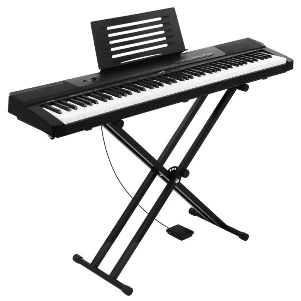 Fanno-88-Key Portable Keyboard with Touch-Sensitive Keys Sustain Pedal and Stand