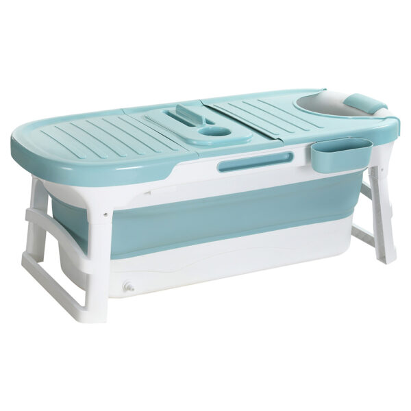 Fanno-Foldable Bathtub Portable Extra-Large Water Spa with Neck Pillow and Storage Shelf