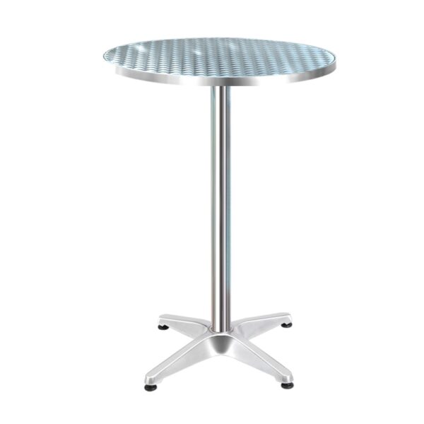 Fanno-Adjustable Stainless Steel Round Bar Table for Indoor Outdoor Use 70 110cm