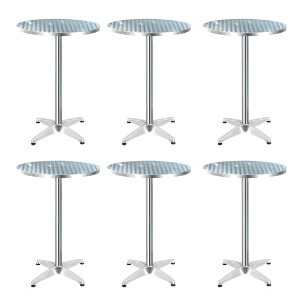 Fanno-Adjustable Stainless Steel Bar Table for Indoor Outdoor Use 70 110cm Height