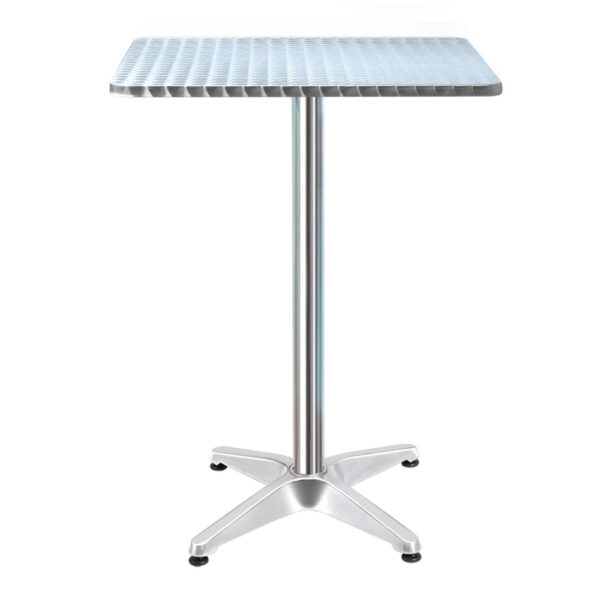 Fanno-Adjustable Stainless Steel Bar Square Table for Indoor Outdoor Use 70 110cm