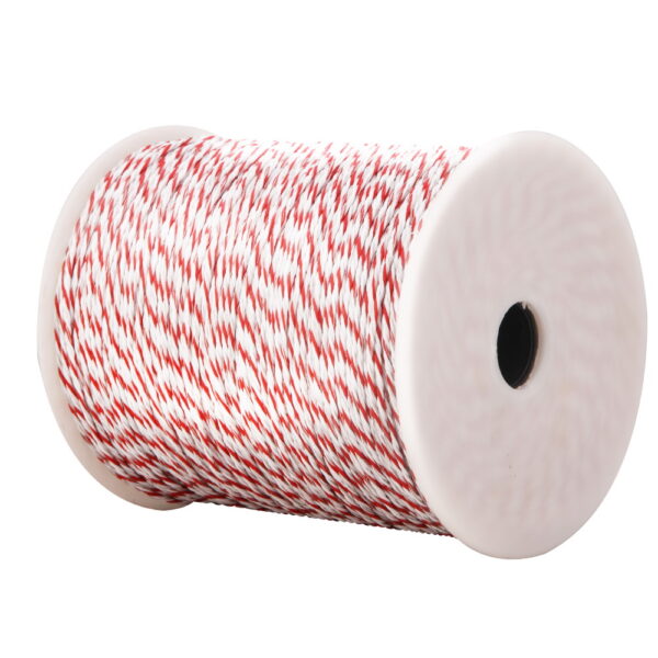 Fanno-500M Red and White Polytape for Electric Fencing Livestock Control and Visibility