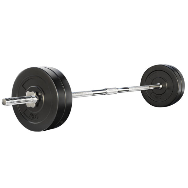 Fanno-Home Gym Weight Plates Set with Barbell Bar for Full Body Workouts 28kg