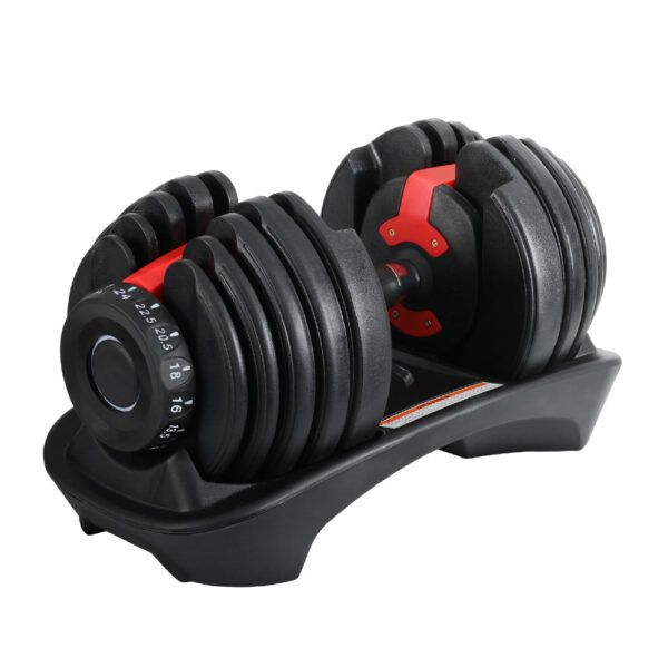 Fanno-Adjustable Dumbbell Set with Holder 24kg Weight Plates for Home Gym Workouts