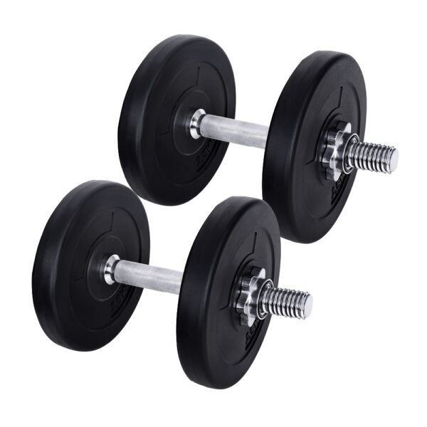 Fanno-15kg Adjustable Dumbbell Set with Non-Slip Handle for Strength Training Fitness