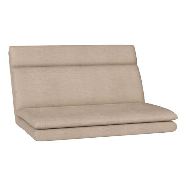 Fanno-2 Seater Floor Sofa Bed with Reclining Positions and High Resilience Cushion Beige