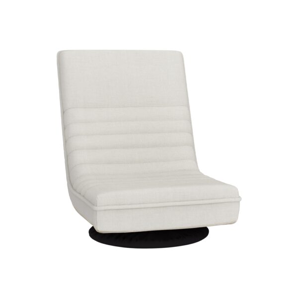 Fanno-Floor Sofa Swivel Lounge Chair Foldable High Resilience Cushion White