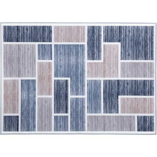 Fanno-Short Pile Area Rug 200x290cm Soft Grey Modern Carpet Non-Slip Water-Repellent