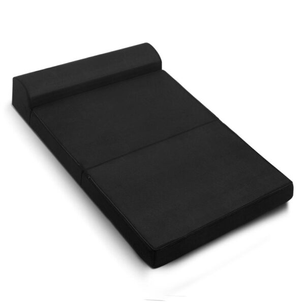 Fanno-Foldable Foam Mattress Sofa Bed for Small Spaces Camping and Sleepovers Black