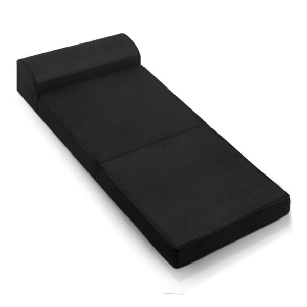 Fanno-Foldable Foam Mattress Sofa Bed for Space Saving and Easy Storage Black